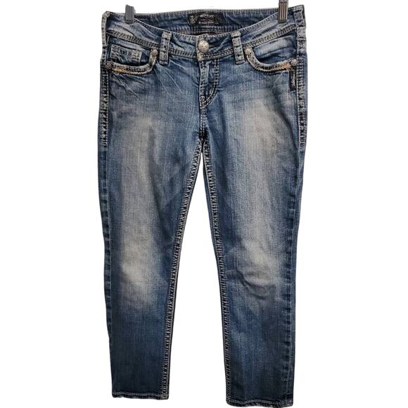 SILVER Suki Women's Cropped Denim Jeans W27 - Picture 1 of 6